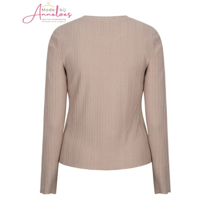Red Button Shirt Structuur SRB5162 Beige
